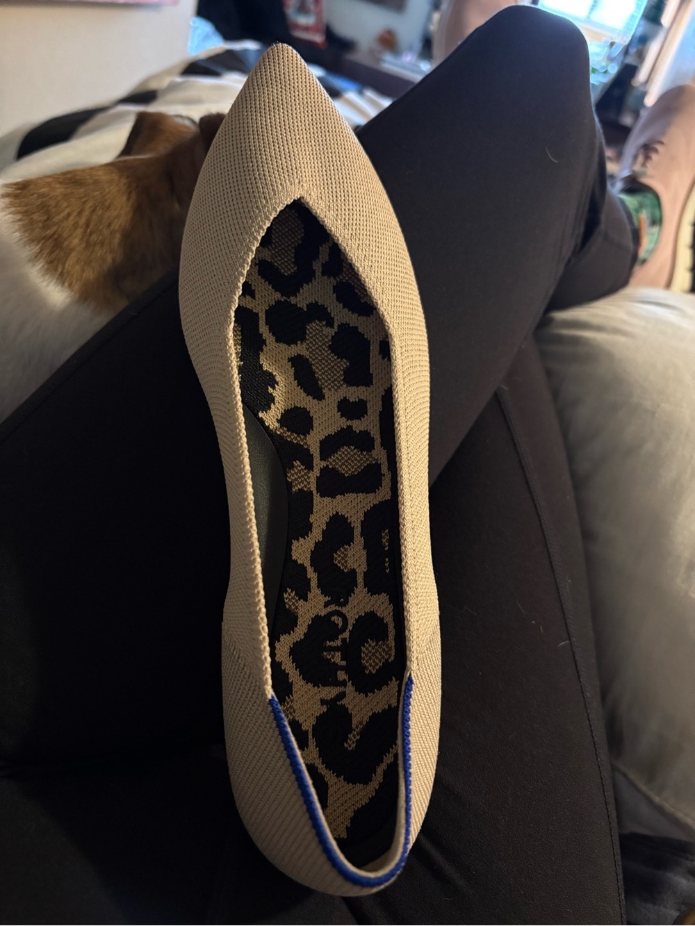 Rothy's Pointed Knit Flats in Ecru The Point II Size 8.5 NWOB - Picture 9 of 10